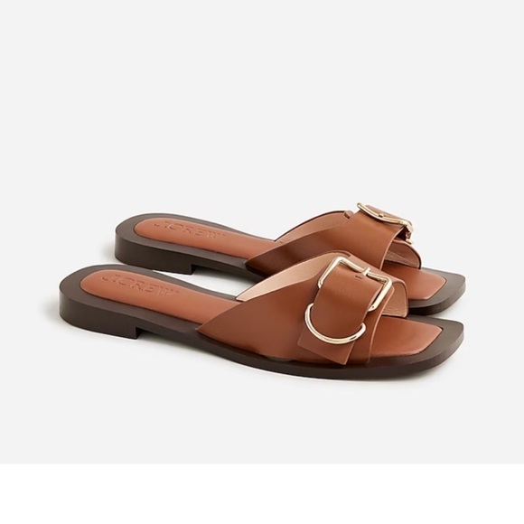 J. Crew Callie sandals in leather cedar brown size 9 NEW - Picture 1 of 8